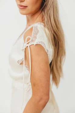 New Worth Collective Monarch Midi Dress in Cream