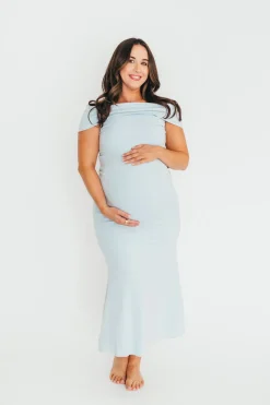 Sale Worth Collective Monroe Maxi Dress in Blue- Bump Friendly *PRE-ORDER*