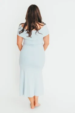 Sale Worth Collective Monroe Maxi Dress in Blue- Bump Friendly *PRE-ORDER*