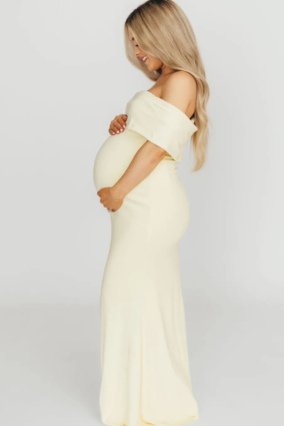 Outlet Worth Collective Monroe Maxi Dress in Butter Yellow- Bump Friendly *PRE-ORDER*