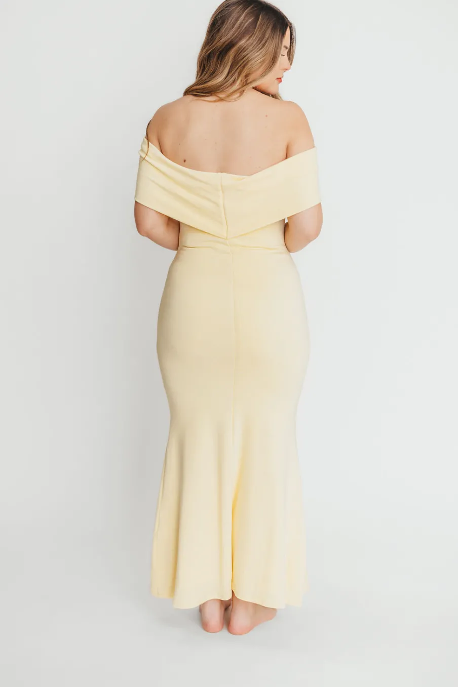 Outlet Worth Collective Monroe Maxi Dress in Butter Yellow- Bump Friendly *PRE-ORDER*