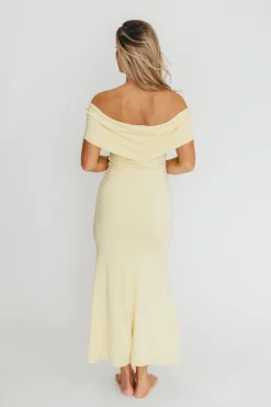 Outlet Worth Collective Monroe Maxi Dress in Butter Yellow- Bump Friendly *PRE-ORDER*
