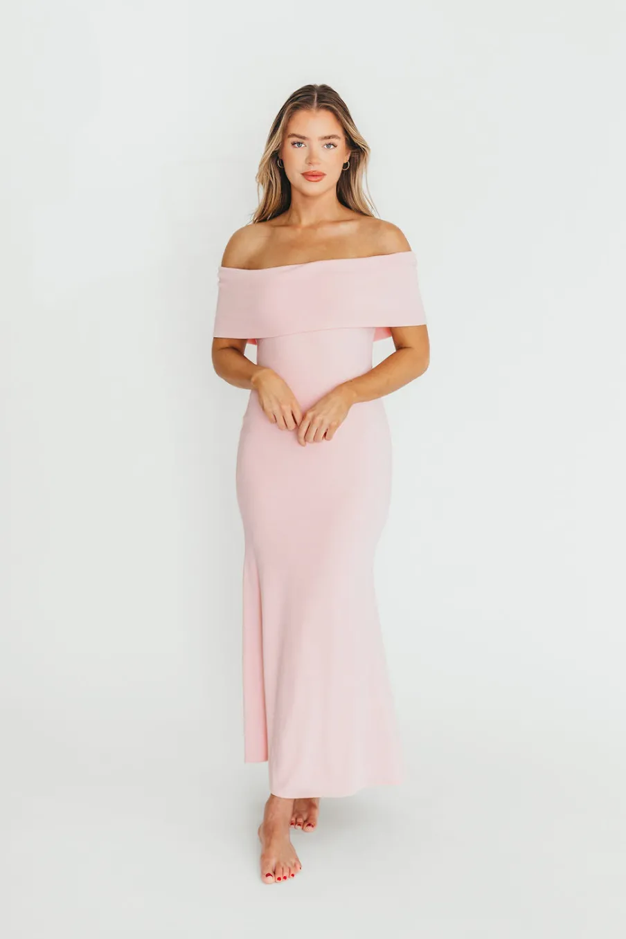 Clearance Worth Collective Monroe Maxi Dress in Dusty Pink - Bump Friendly *PRE-ORDER*