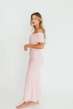 Clearance Worth Collective Monroe Maxi Dress in Dusty Pink - Bump Friendly *PRE-ORDER*