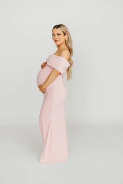 Clearance Worth Collective Monroe Maxi Dress in Dusty Pink - Bump Friendly *PRE-ORDER*