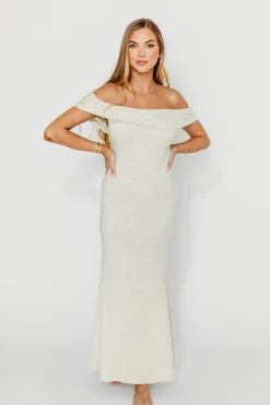 Fashion Worth Collective Monroe Maxi Dress in Heather Grey- Bump Friendly