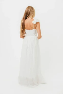Fashion Worth Collective Noelle High Slit Maxi Dress in White