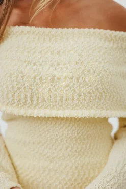 Outlet Worth Collective Nora Knit Maxi Dress in Butter Yellow- Bump Friendly
