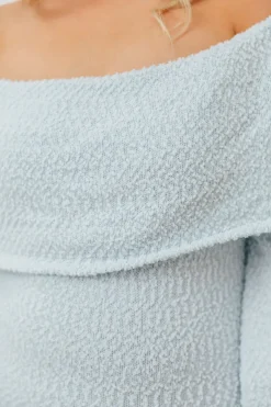 Sale Worth Collective Nora Knit Maxi Dress in Dusty Blue- Bump Friendly