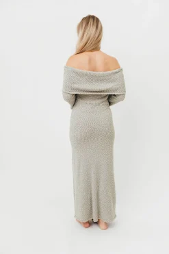 Outlet Worth Collective Nora Knit Maxi Dress in Dusty Sage - Bump Friendly *PRE-ORDER*