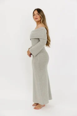 Outlet Worth Collective Nora Knit Maxi Dress in Dusty Sage - Bump Friendly *PRE-ORDER*
