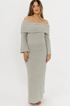 Outlet Worth Collective Nora Knit Maxi Dress in Dusty Sage - Bump Friendly *PRE-ORDER*