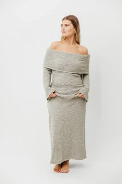 Outlet Worth Collective Nora Knit Maxi Dress in Dusty Sage - Bump Friendly *PRE-ORDER*