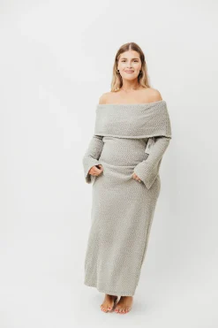 Outlet Worth Collective Nora Knit Maxi Dress in Dusty Sage - Bump Friendly *PRE-ORDER*