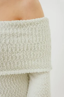 Fashion Worth Collective Nora Knit Maxi Dress in Seafoam- Bump Friendly