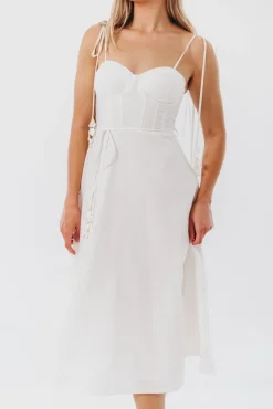 Sale Worth Collective Norma Jean Bustier-Style Midi Dress in White