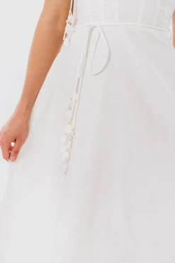 Sale Worth Collective Norma Jean Bustier-Style Midi Dress in White
