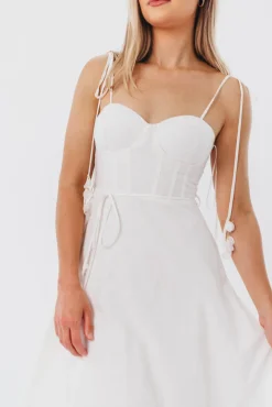 Sale Worth Collective Norma Jean Bustier-Style Midi Dress in White