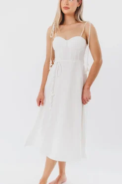 Sale Worth Collective Norma Jean Bustier-Style Midi Dress in White