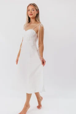 Sale Worth Collective Norma Jean Bustier-Style Midi Dress in White