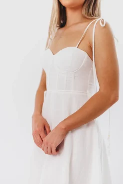 Sale Worth Collective Norma Jean Bustier-Style Midi Dress in White