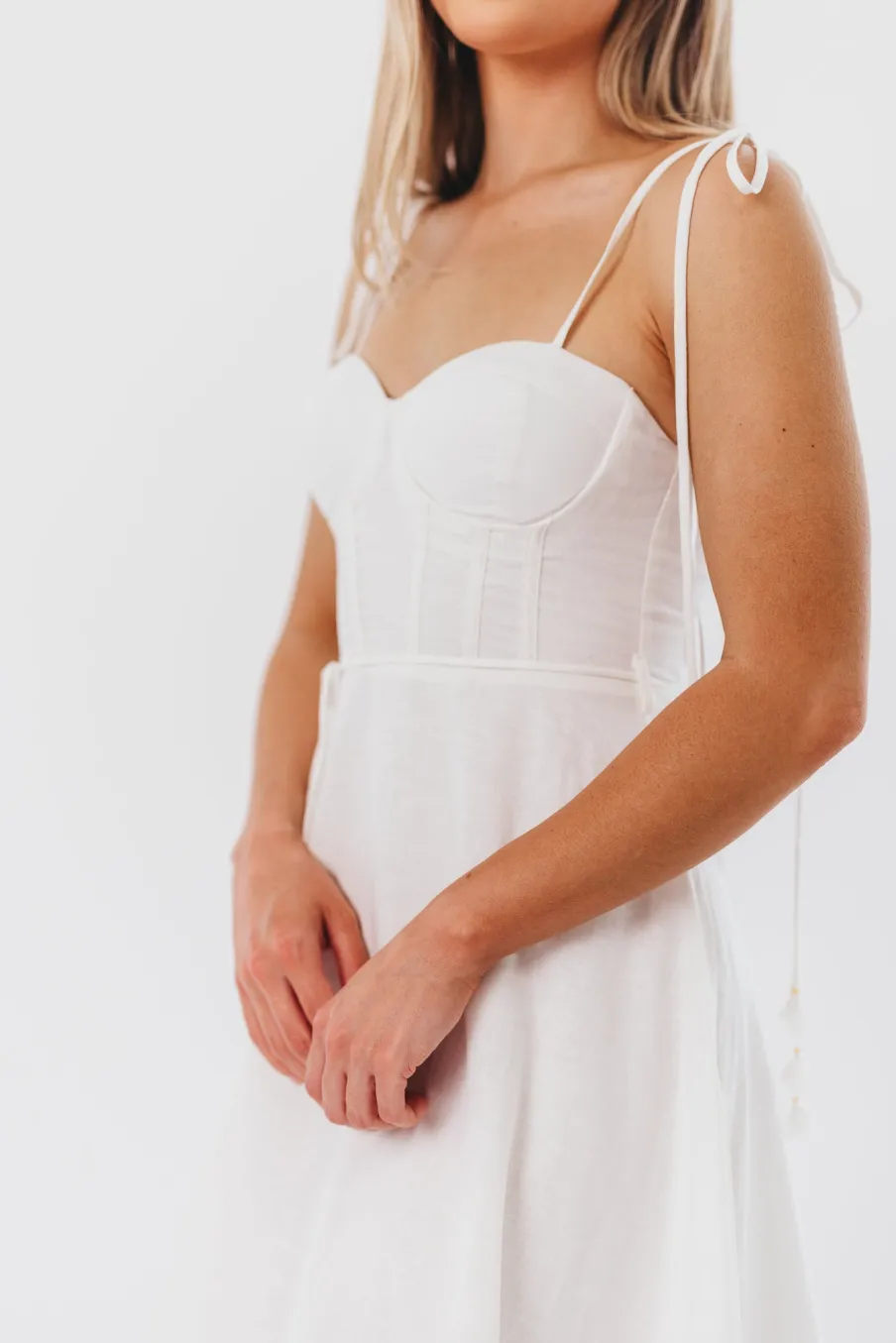 Sale Worth Collective Norma Jean Bustier-Style Midi Dress in White