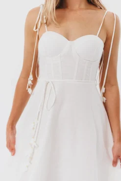 Sale Worth Collective Norma Jean Bustier-Style Midi Dress in White