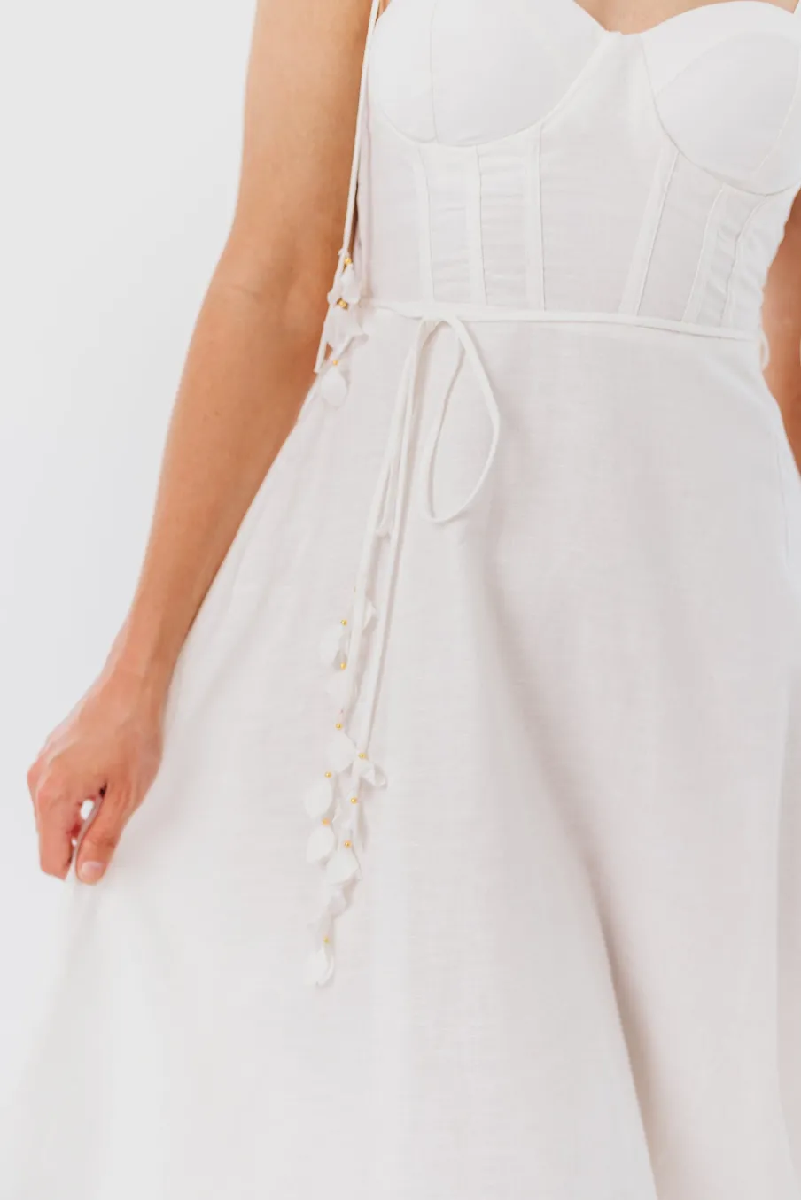 Sale Worth Collective Norma Jean Bustier-Style Midi Dress in White