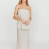 Sale Worth Collective Novella 100% Linen Woven Maxi Skirt in Linen