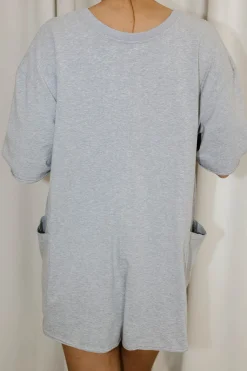 Clearance Worth Collective Nylah Oversized Romper in Grey
