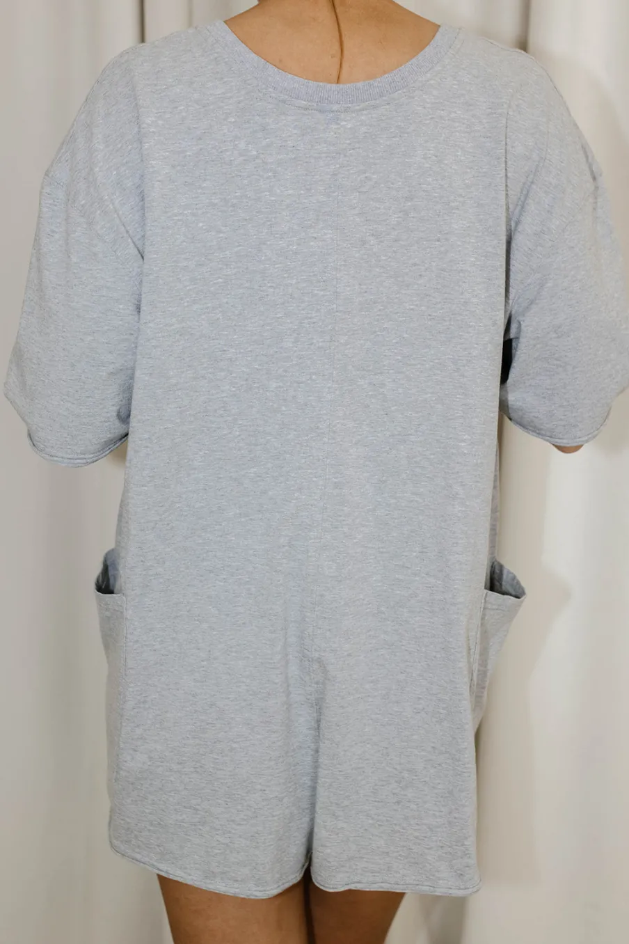 Clearance Worth Collective Nylah Oversized Romper in Grey