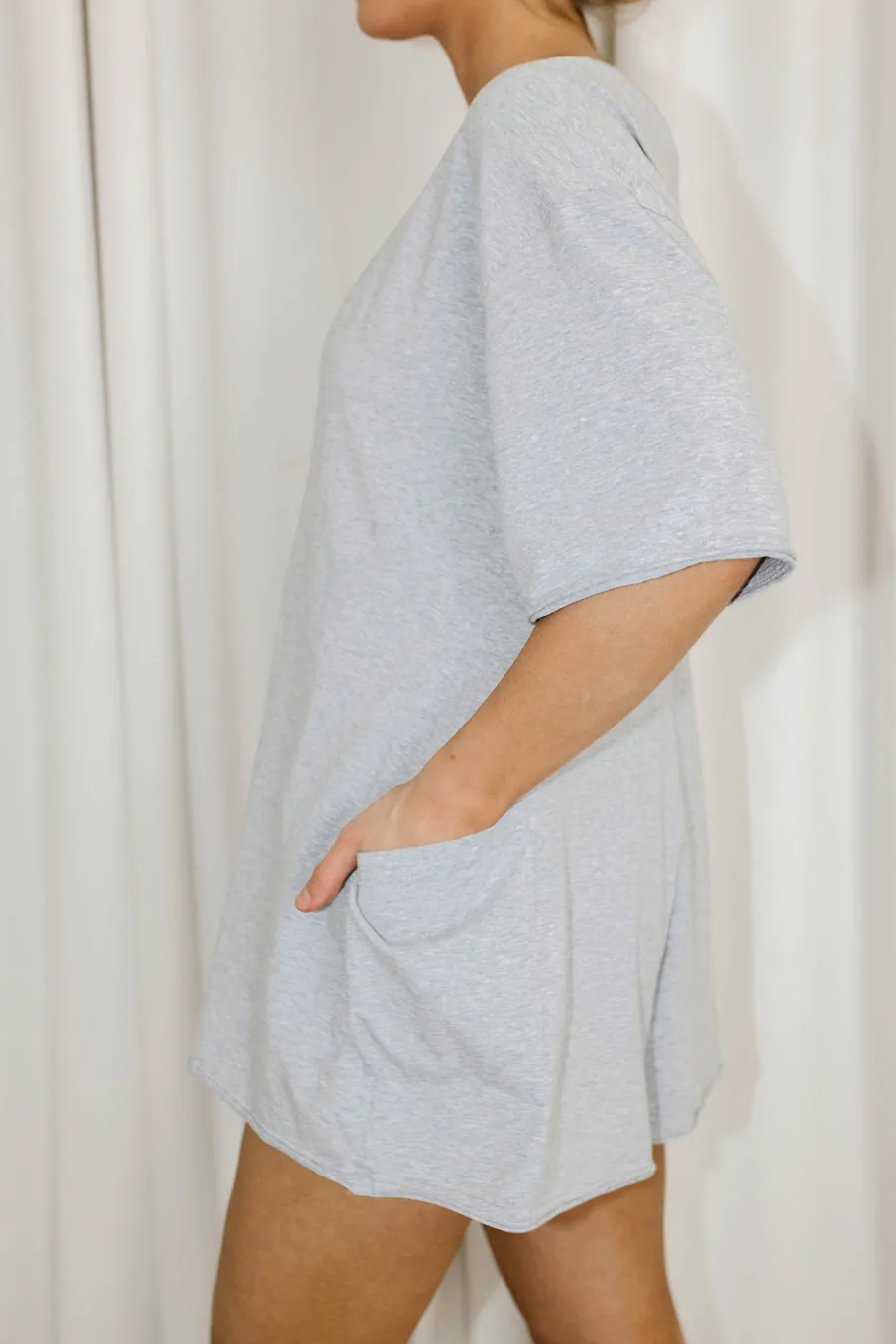 Clearance Worth Collective Nylah Oversized Romper in Grey