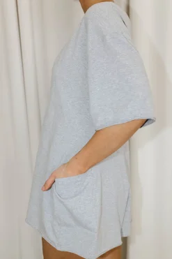 Clearance Worth Collective Nylah Oversized Romper in Grey
