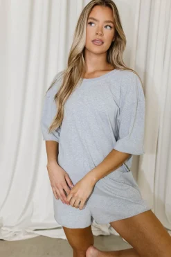 Clearance Worth Collective Nylah Oversized Romper in Grey