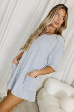 Clearance Worth Collective Nylah Oversized Romper in Grey