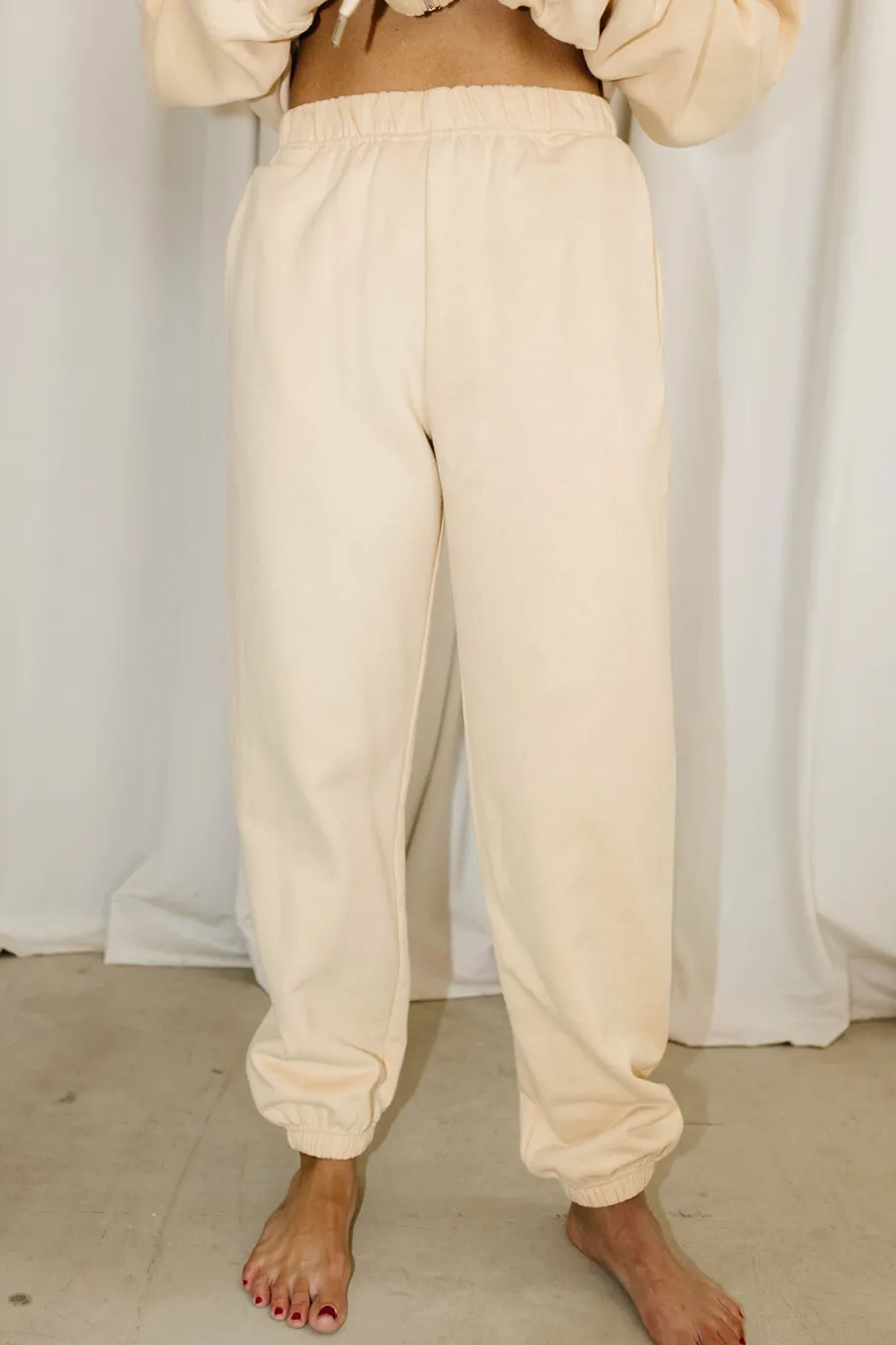Outlet Worth Collective Oakley Hoodie and Pants Set in Butter