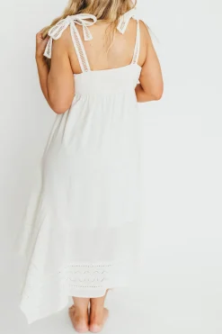 Best Worth Collective Palmer Asymmetrical Hem Midi Dress in White