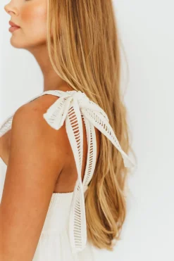 Best Worth Collective Palmer Asymmetrical Hem Midi Dress in White