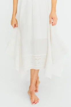 Best Worth Collective Palmer Asymmetrical Hem Midi Dress in White