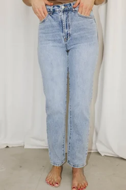 Fashion Worth Collective Peyton High Rise Straight Jean in Paloma