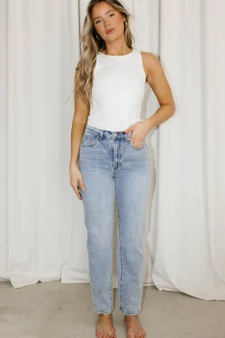 Fashion Worth Collective Peyton High Rise Straight Jean in Paloma