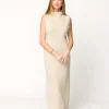 Discount Worth Collective Quinn Turtleneck Maxi Dress in Beige