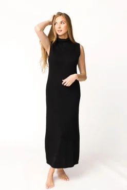 Discount Worth Collective Quinn Turtleneck Maxi Dress in Black