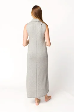Discount Worth Collective Quinn Turtleneck Maxi Dress in Heather Grey
