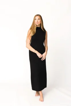 Discount Worth Collective Quinn Turtleneck Maxi Dress in Black