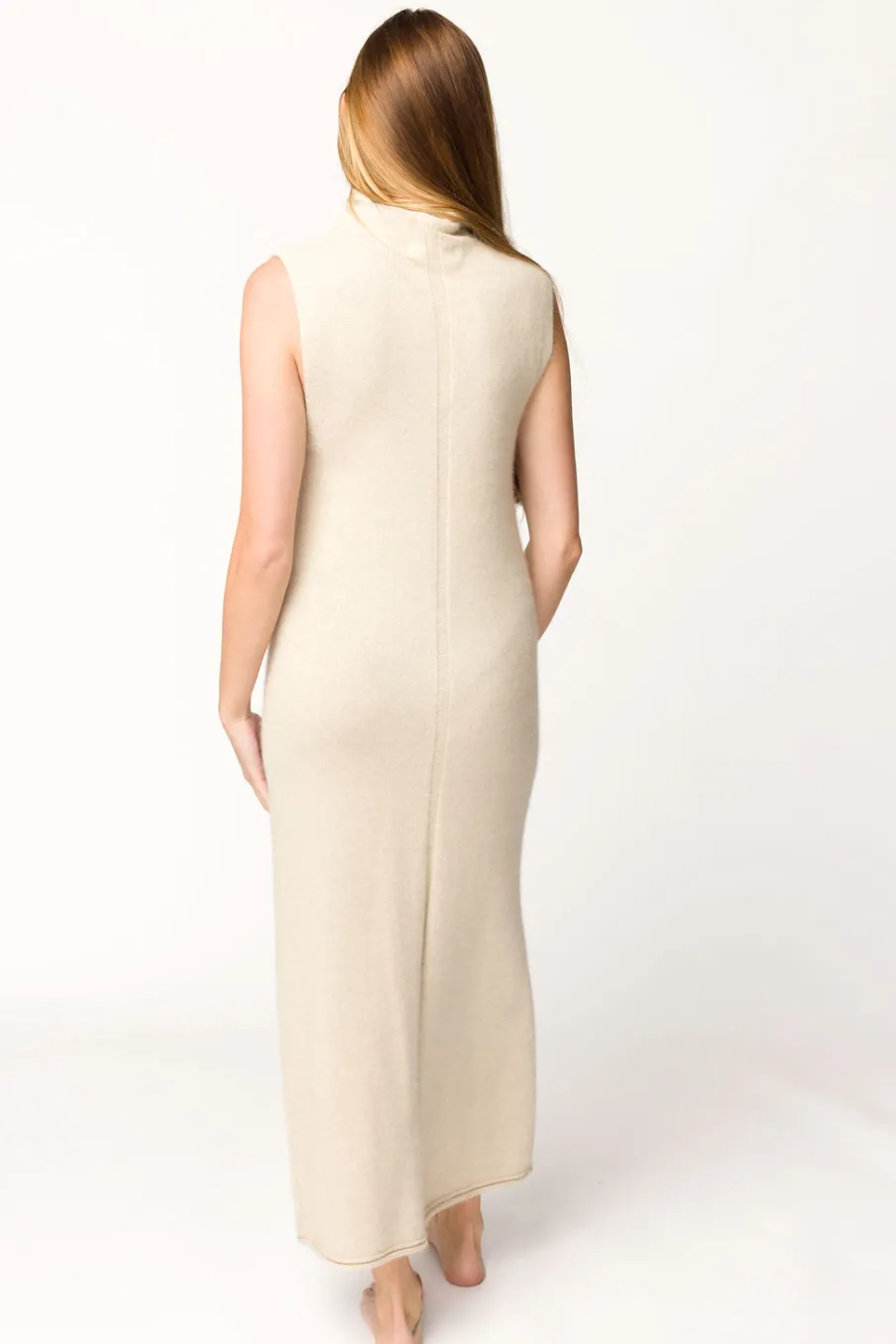 Discount Worth Collective Quinn Turtleneck Maxi Dress in Beige