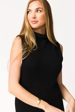 Discount Worth Collective Quinn Turtleneck Maxi Dress in Black