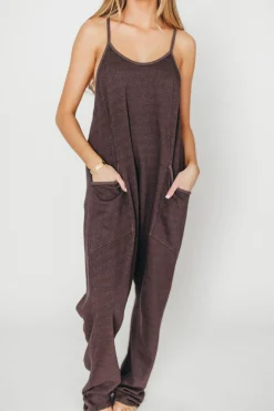 Discount Worth Collective Raelynn Jumpsuit in Washed Black