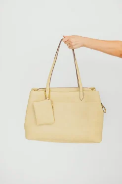 New Worth Collective Romy Weekender Travel Tote in Butter