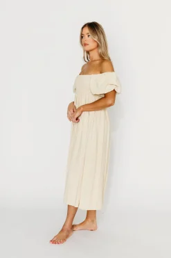 Hot Worth Collective Rosalie Maxi Dress in Linen - Bump Friendly